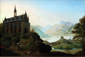 Mountain Landscape by August Ahlborn
